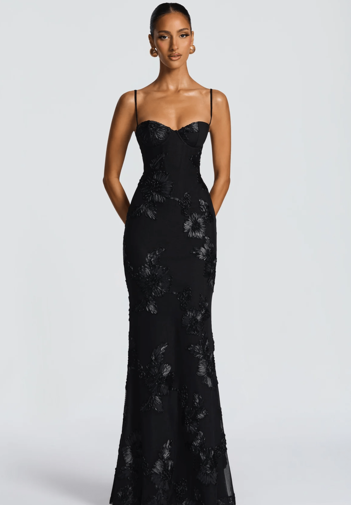 Velnoir™ Lysianné Fleur Maxi Dress