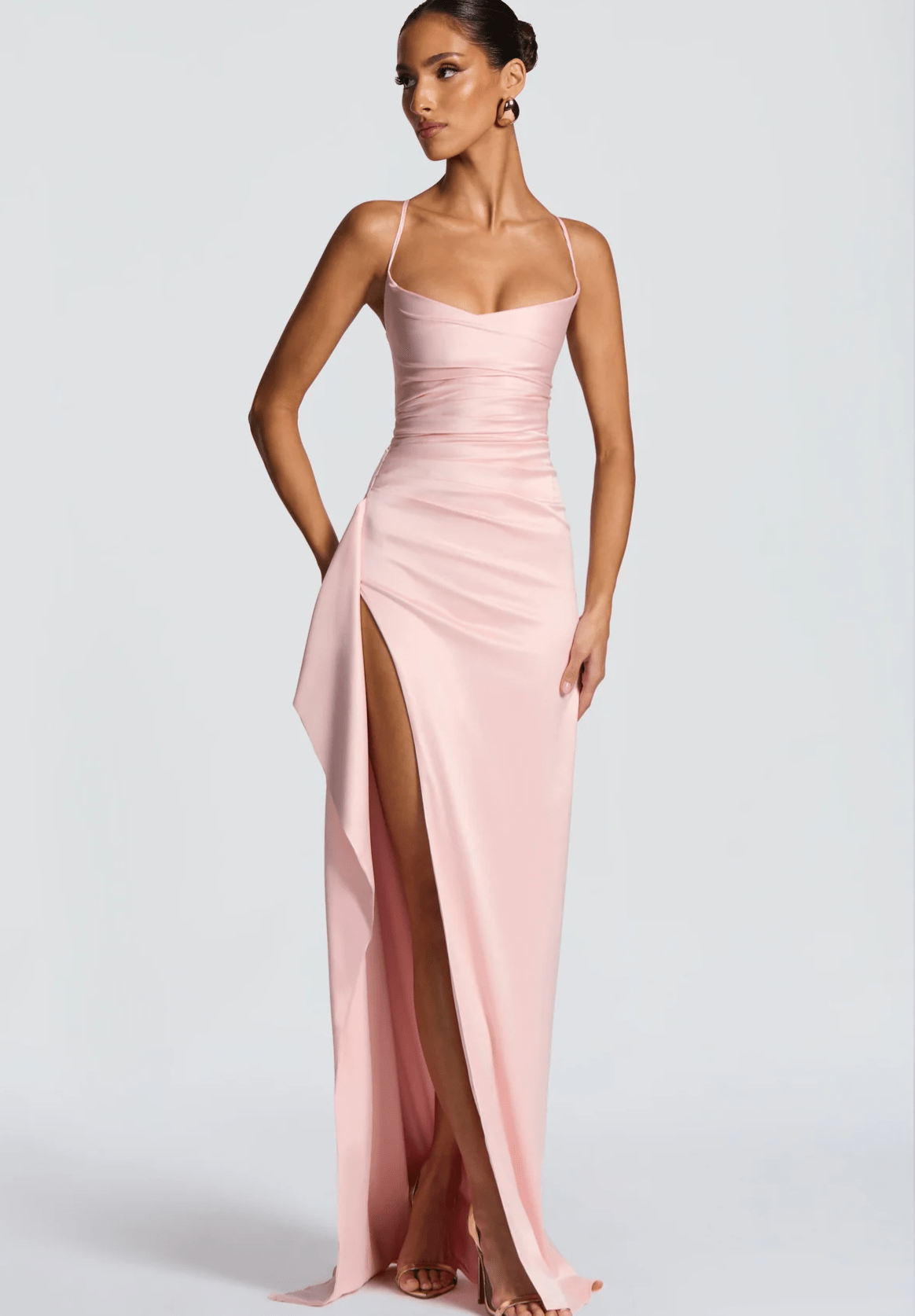 Velnoir™ Satinée Élise Maxi Dress