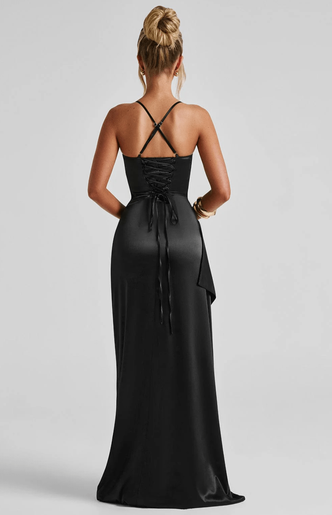 Velnoir™ Satinée Élise Maxi Dress
