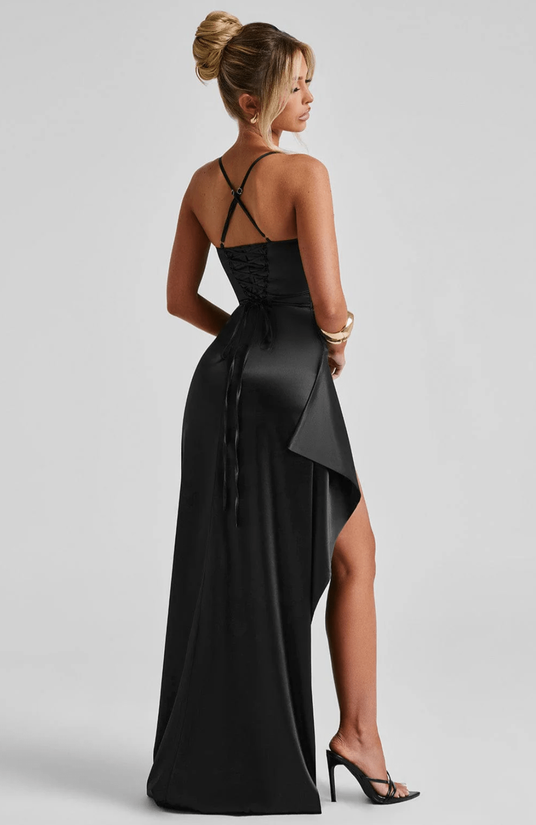 Velnoir™ Satinée Élise Maxi Dress