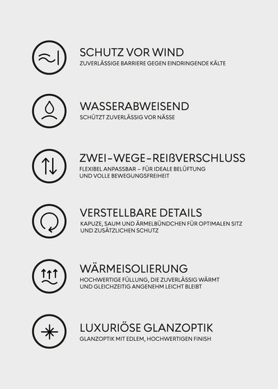 Glossy Puffer Jacke + Gratis Mütze