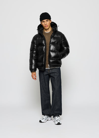 Glossy Puffer Jacke + Gratis Mütze