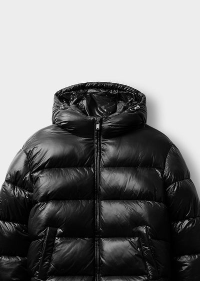 Glossy Puffer Jacke + Gratis Mütze