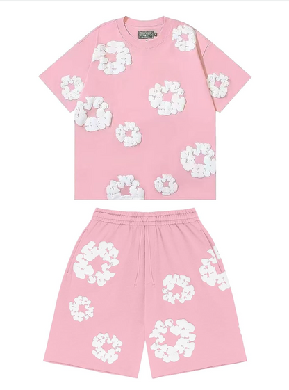 VYBE Denim Tear Tracksuit Set Kurz