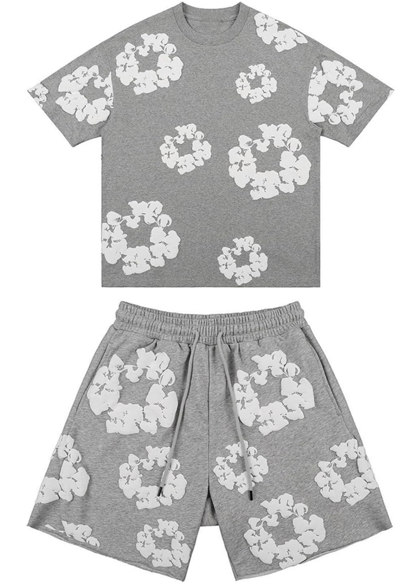 VYBE Denim Tear Tracksuit Set Kurz