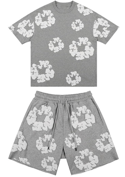 VYBE Denim Tear Tracksuit Set Kurz