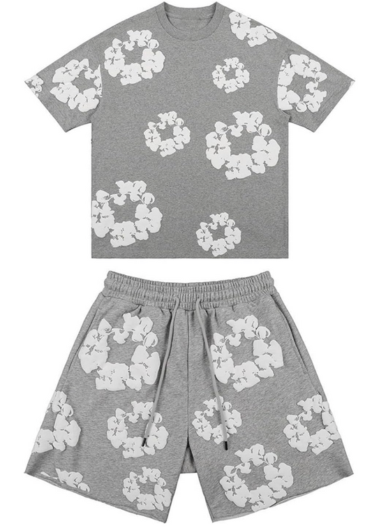 VYBE Denim Tear Tracksuit Set Kurz