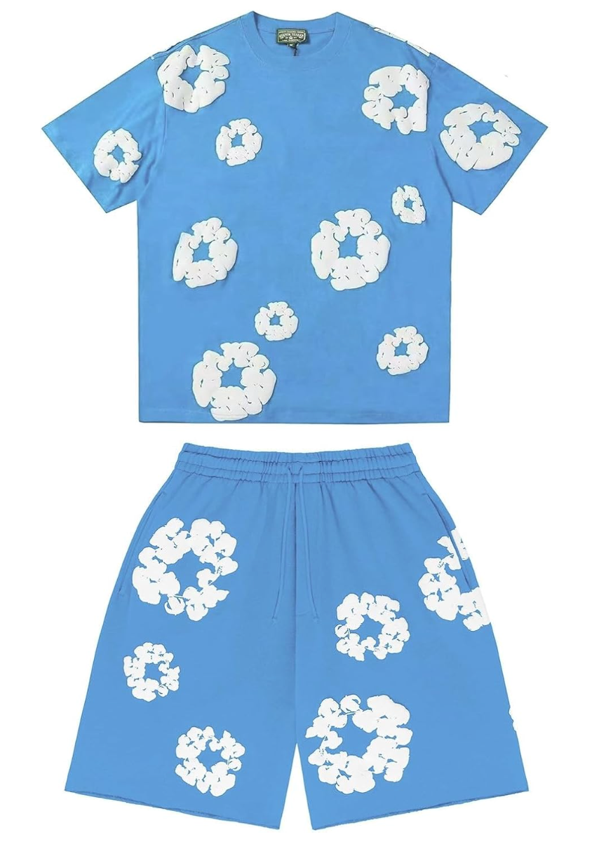 VYBE Denim Tear Tracksuit Set Kurz