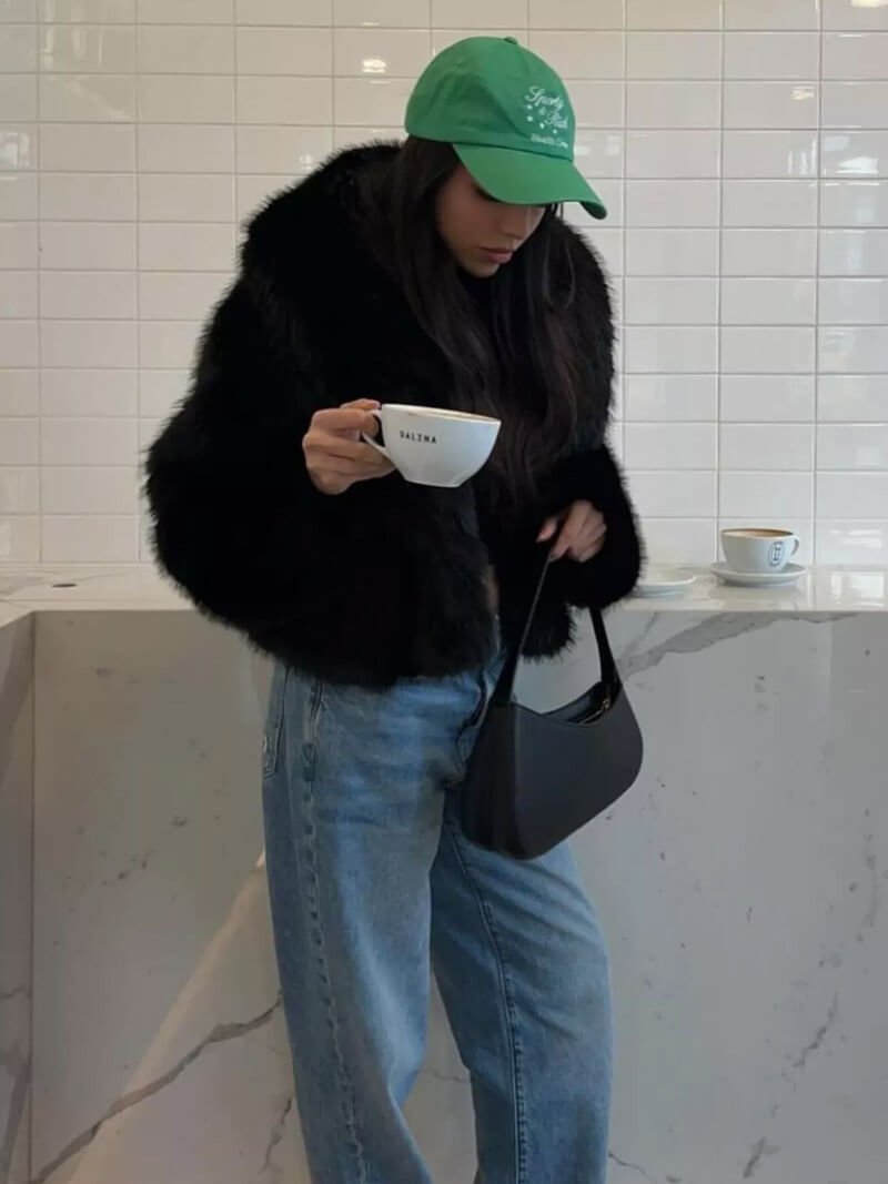 Jenna Kunstpelzmantel