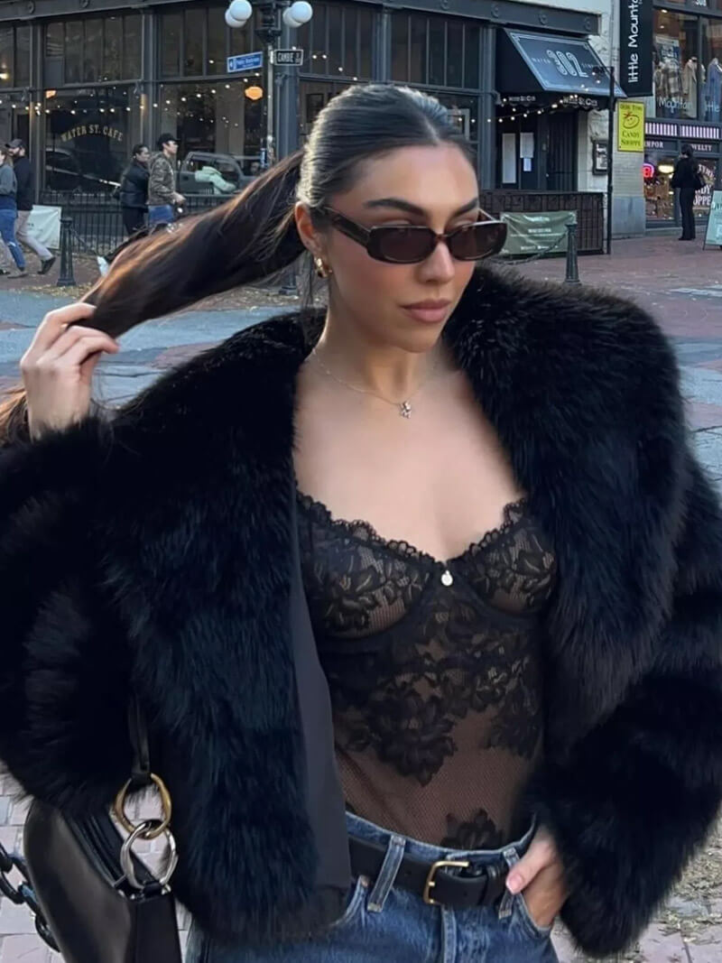 Jenna Kunstpelzmantel