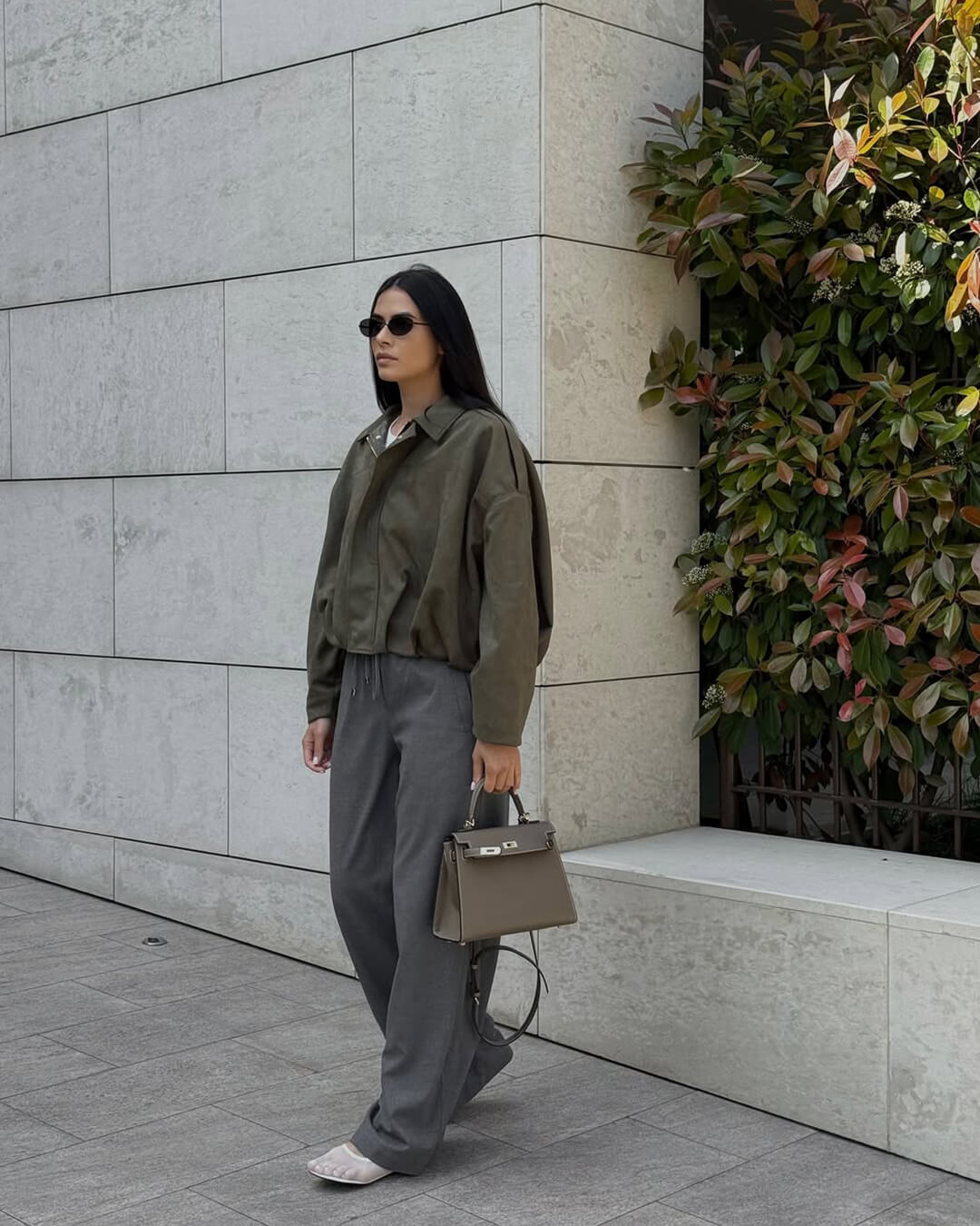 Lara Wildleder Bomberjacke