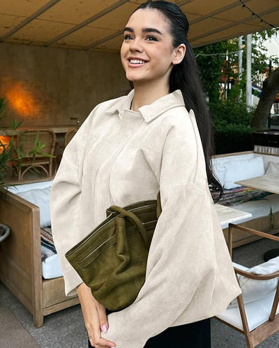 Lara Wildleder Bomberjacke