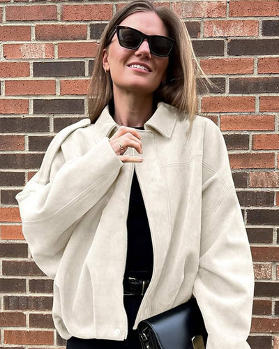 Lara Wildleder Bomberjacke