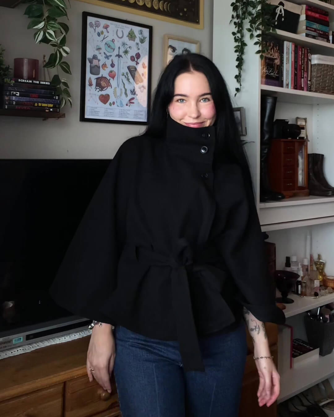 Marianne Cape-Jacke mit Gürtel