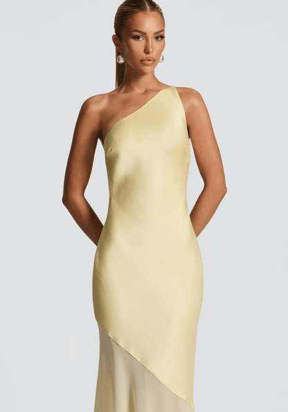 Velnoir™ Aléthea Asym Maxi Dress