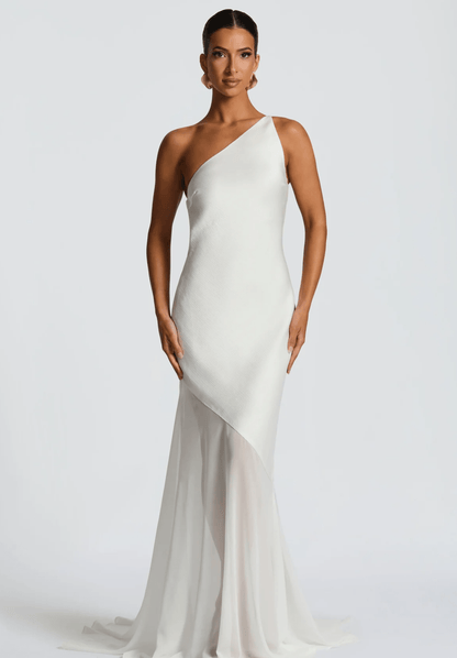 Velnoir™ Aléthea Asym Maxi Dress