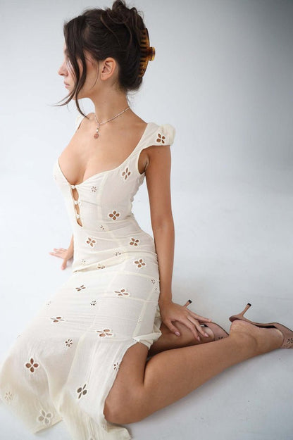 Moskowmain™ Isola Linen-Blend Dress