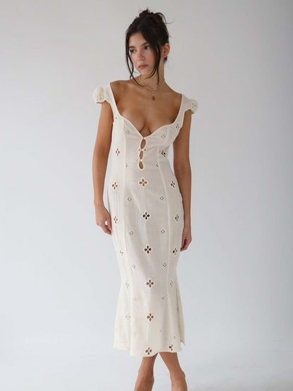 Moskowmain™ Isola Linen-Blend Dress