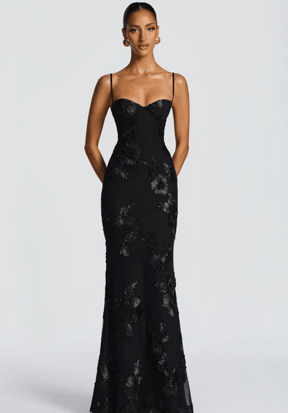 Velnoir™ Lysianné Fleur Maxi Dress