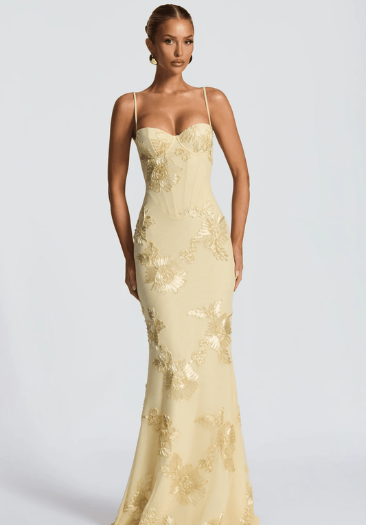 Velnoir™ Lysianné Fleur Maxi Dress