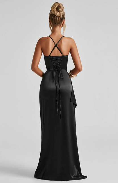 Velnoir™ Satinée Élise Maxi Dress