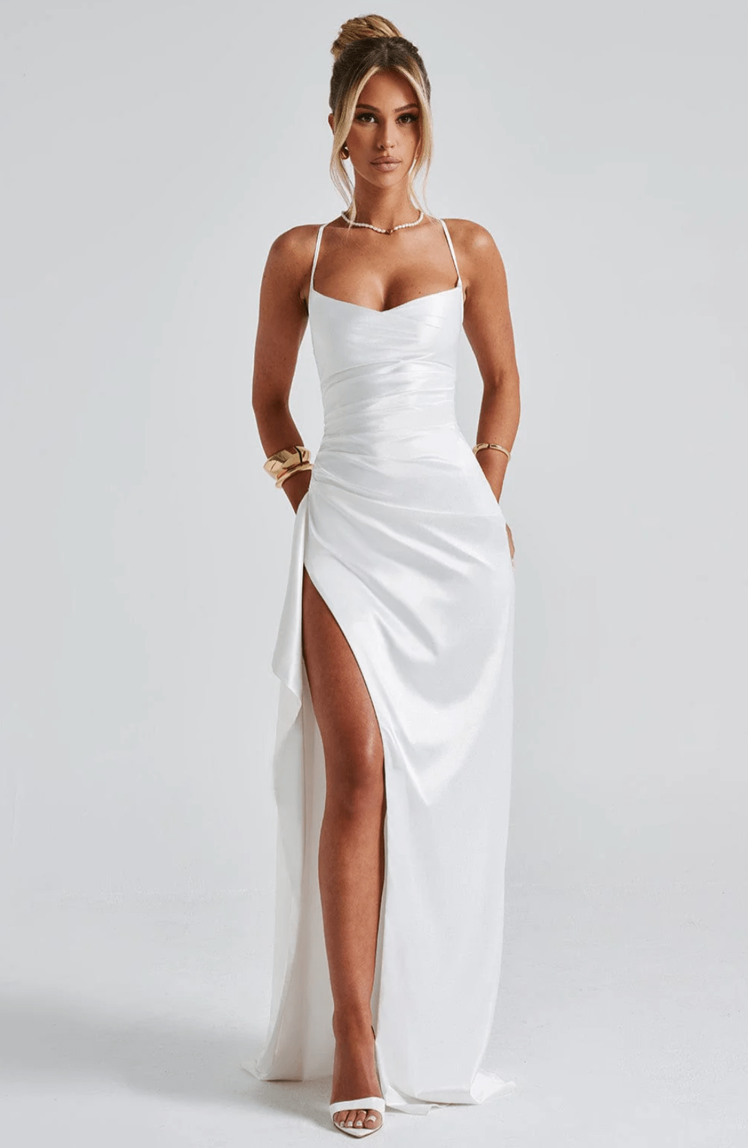Velnoir™ Satinée Élise Maxi Dress
