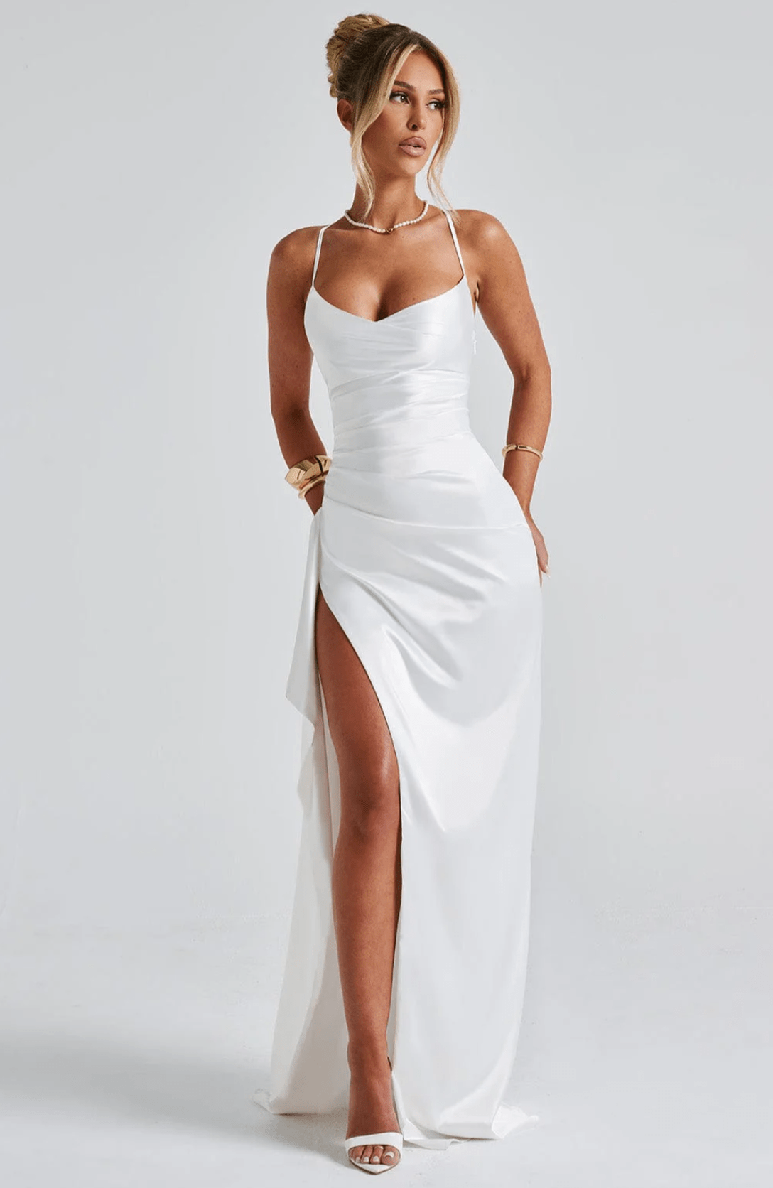 Velnoir™ Satinée Élise Maxi Dress