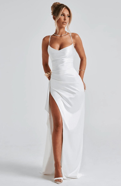 Velnoir™ Satinée Élise Maxi Dress