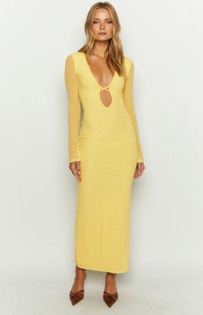 Moskowmain™ Seraphie Deep Maxi Dress